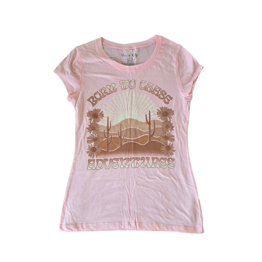 Wound Up Women Juniors' Graphic Short Sleeve T-Shirt Size L (11-13) NWOT